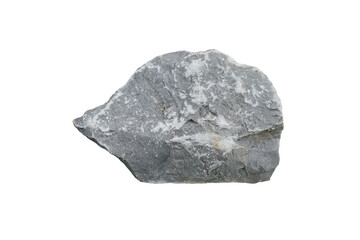 raw of limestone rock isolated on white background.