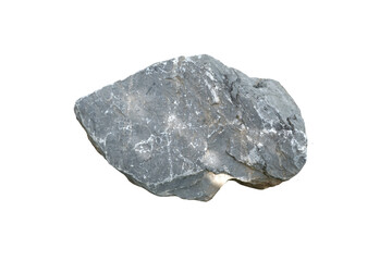 raw of limestone rock isolated on white background.