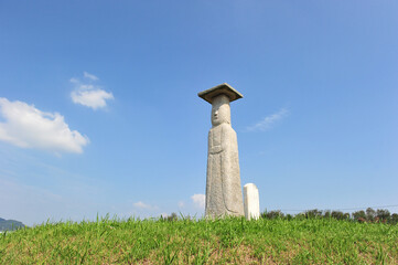Godori Stone Standing Buddha is Korean Treasure No.46 in Donggodo-ri, Geumma-myeon, Iksan-si, South Korea.