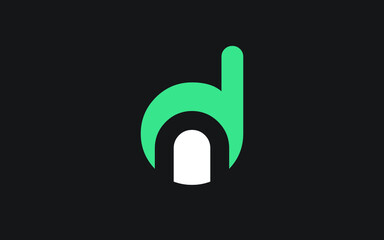 dn or nd Letter Initial Logo Design, Vector Template