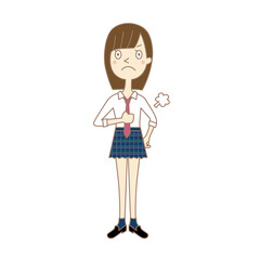 女子高生のイラスト