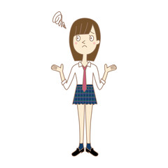 女子高生のイラスト