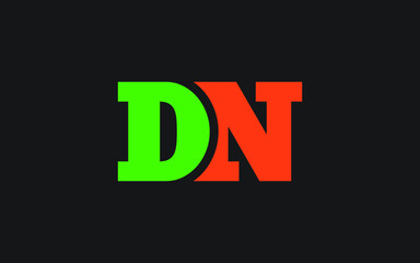 DN or ND Letter Initial Logo Design, Vector Template