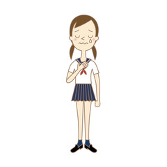 女子高生のイラスト