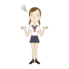女子高生のイラスト