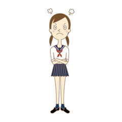 女子高生のイラスト