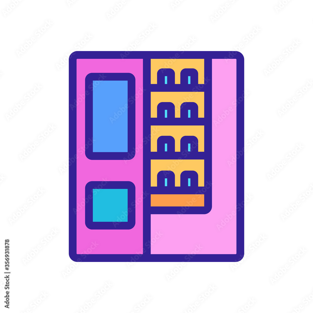 Aufkleber vending machine sell cigarettes icon vector. vending machine sell cigarettes sign. isolated color sy
