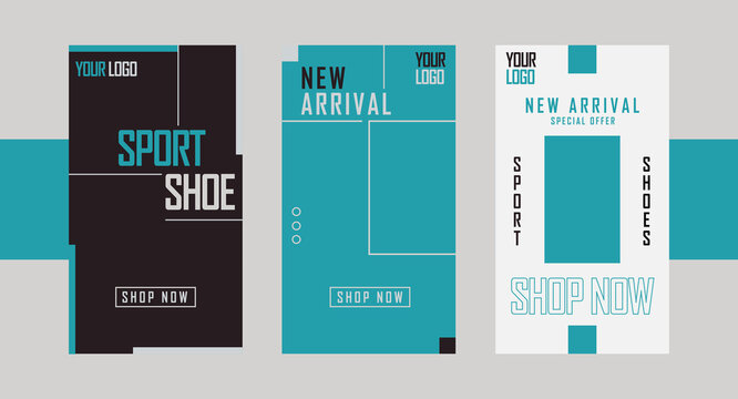 Minimalist social media shoes stories post