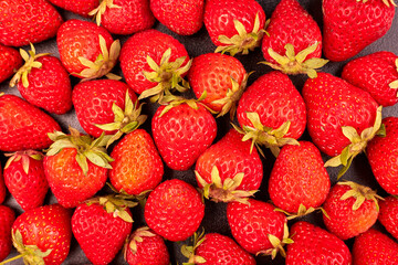Fresh ripe perfect strawberry - Food Frame Background
