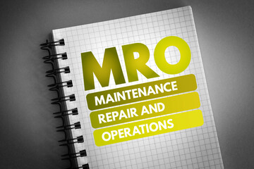 MRO - Maintenance, Repair, and Operations, concept background - obrazy, fototapety, plakaty