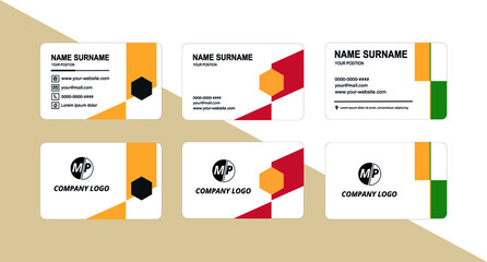 Simple vector business card design