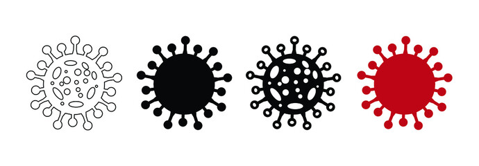 Coronavirus. Icons set. COVID-2019. Outbreak coronavirus. Pandemic, medical, healthcare, Corona virus 2019-nCoV. Vector illustration.