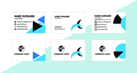 Simple vector business card design