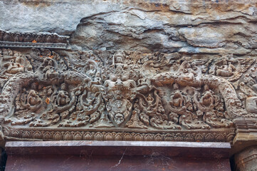 Ancient buddhist khmer temple in Angkor Wat, Cambodia. Lolei Prasat