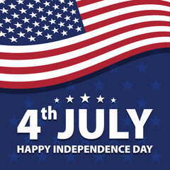 Fourth of july Independence Day of the USA. Poster, banner, card. Vector illustration