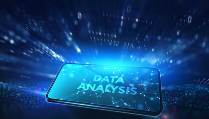 Data Analysis for Business and Finance Concept. Information report for digital business strategy. Business, technology, internet and networking concept.