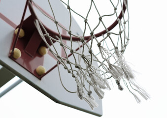 Fototapeta na wymiar Basketball hoop on the street