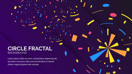 circle fractal abstract background banner