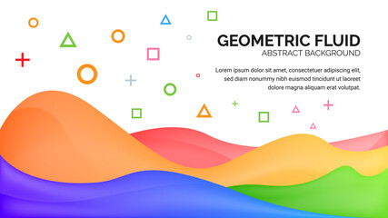 geometric fluid shape background banner