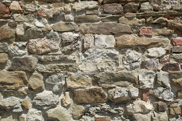 Ancient stone wall in ruins in Slovakia 3