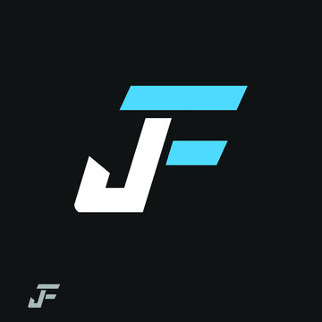 JF Logo Letters black background.