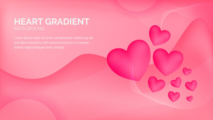 heart gradient pink abstract liquid background