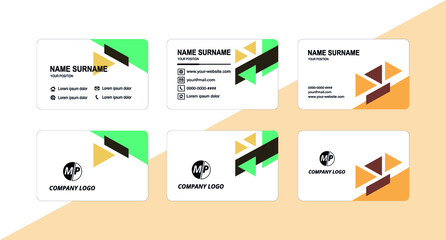 Simple vector business card design