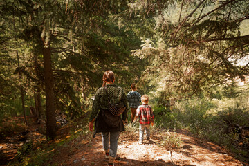 Obraz premium hiking in the woods