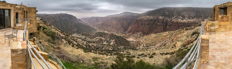 Fototapeta na wymiar Panorama of Dana Biosphere Reserve, Jordan