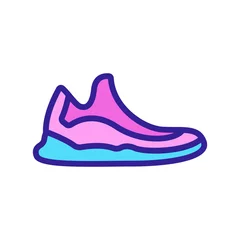 Schilderijen op glas running shoe icon vector. running shoe sign. isolated color symbol illustration © vectorwin