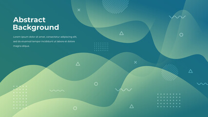 abstract geometric memphis background banner