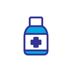 bottle pill icon logo illustration template