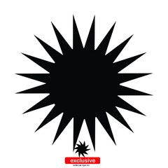 sun icon.Flat design style vector illustration for graphic and web design.