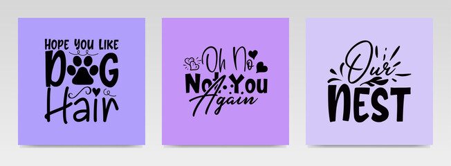 Doormat quotes letter typography set illustration.