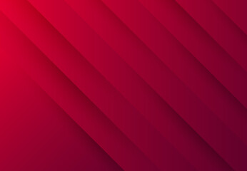 Fototapeta premium Abstract gradient red paper cut tech design with shadow effect background. illustration vector eps10