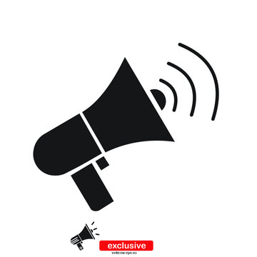 Megaphone icon .Flat design style vector illustration for graphic and web design