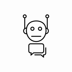 Outline bot icon.Bot vector illustration. Symbol for web and mobile