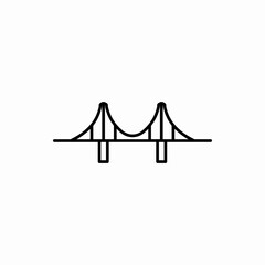 Outline bridge icon.Bridge vector illustration. Symbol for web and mobile
