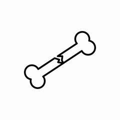 Outline broken bone icon.Broken bone vector illustration. Symbol for web and mobile