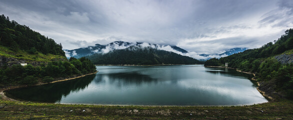 Sylvensteinsee Damm Panorama