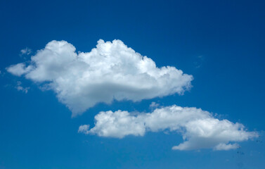 beautiful white clouds in the sky in Bulgaria