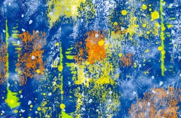 Abstract Colorful Background Patern Illustration Design. Blue ,Orange, and Yelow Shade Color.