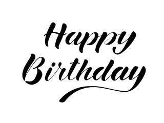 Vector illustration. Happy Birthday lettering.