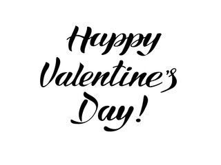 Vector illustration. Happy Valentine's day lettering.