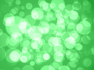 Vector illustration. Abstract green bokeh background.