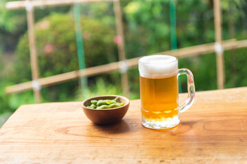 枝豆とビール