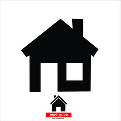 home icon.Flat design style vector illustration for graphic and web design.	
