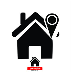 home icon.Flat design style vector illustration for graphic and web design.	
