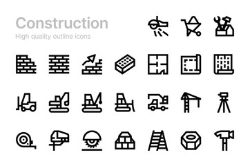 Construction vector icons. Building. Equipment