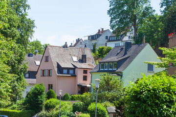 Fototapeta na wymiar Moderne Einfamilienhäuser. Koblenz, Rheinland-Pfalz, Deutschland, Europa